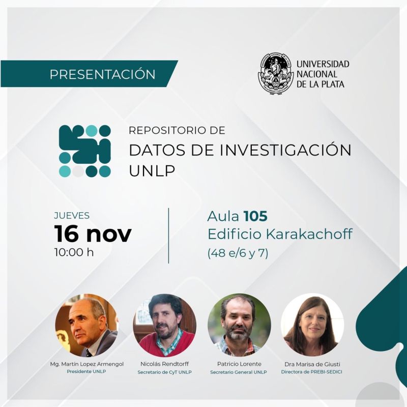 Lee más sobre el artículo Presentarán el repositorio de datos de investigación de la Universidad Nacional de La Plata